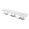 thumbnail image 1 of 18' X-Large Rounded Corner Conference Table Metal Base Electric Module, 1 of 7