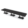 thumbnail image 1 of 18' X-Large Rounded Corner Conference Table Metal Base Electric Module, 1 of 7