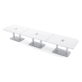 thumbnail image 1 of 18' X-Large Rounded Corner Conference Table Metal Base Electric Module, 1 of 7