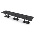 thumbnail image 1 of 18' X-Large Rounded Corner Conference Table Metal Base Electric Module, 1 of 7