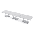 thumbnail image 1 of 18' X-Large Rounded Corner Conference Table Metal Base Electric Module, 1 of 7