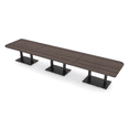 thumbnail image 1 of 18' X-Large Rounded Corner Conference Table Metal Base Electric Module, 1 of 5