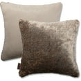 thumbnail image 1 of 18 X 18 Throw Pillow Goose Down Feather, Square Couch Pillow Ultra Rare Chinchillas - Fabulous Faux Fur Case & Shell, 1 PCS, 2-tone Decorative Luxury Style - Sofa, Bedroom, Adjustable Fill Zipper, 1 of 1