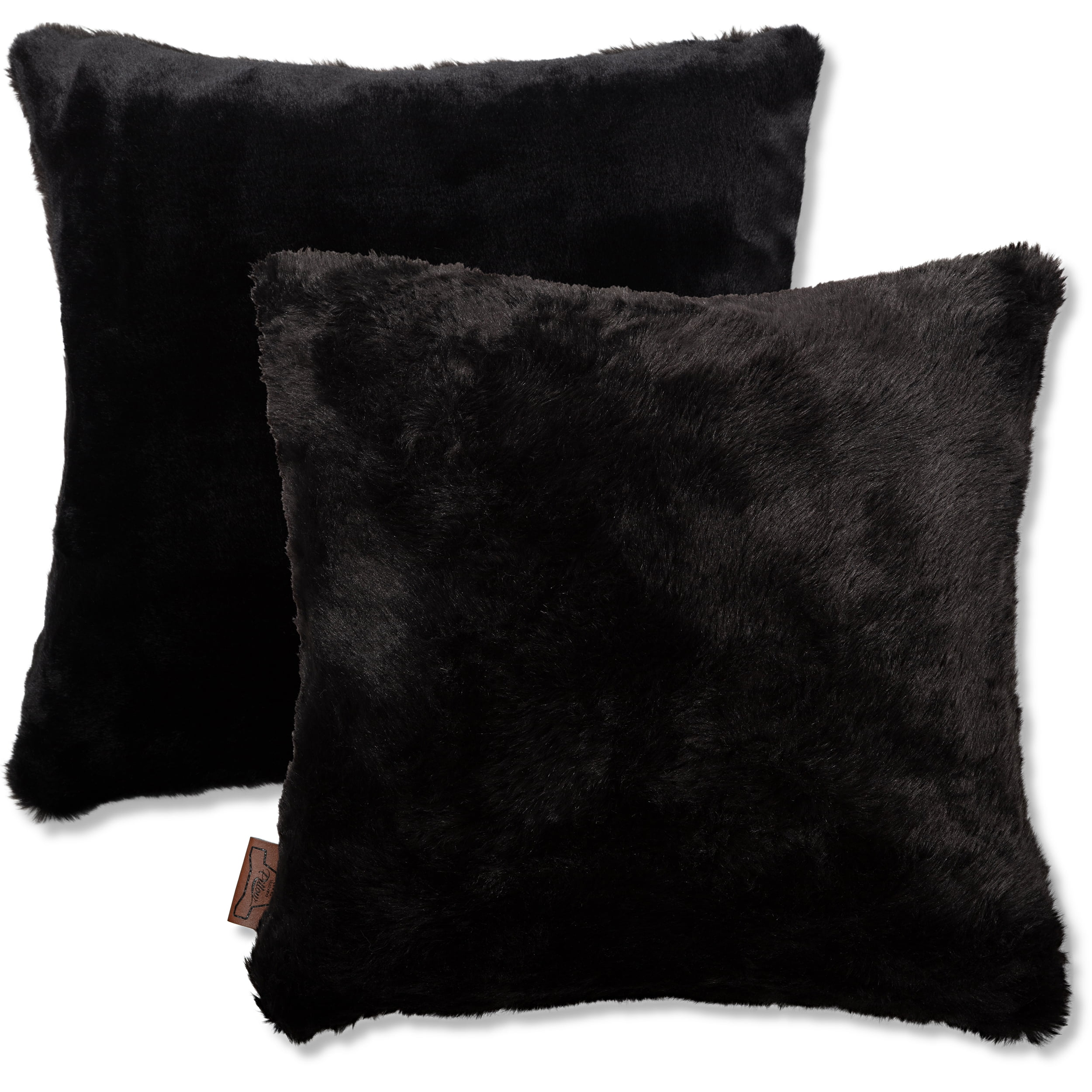 18 X 18 Throw Pillow Micro-bead Fill Square Couch Pillow Limited Baby Black Panther Fabulous Faux Fur Pillowcase & Shell, 1 PCS, 2-tone Decorative Luxury Style for Sofa, Bedroom