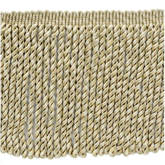 18 Yard Package - 6 Inch Long|Dawn, Parchment, Pebble, Ivory Bullion Fringe Trim, Basic Trim Collection|Style# BFS6|Color: PR11 - Aquamarine (54 Ft / 16.5 Meters)