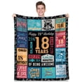 thumbnail image 1 of 18 Year Old Boy Gift, Best Birthday Gifts for 18 Year Old Boy, 18 Year Old Boy Birthday Gifts, Boys Age 18 Gifts Ideas, 18 Yr Old Gifts for Boys, 18th Birthday Decorations for Boy Blanket 60"X 50", 1 of 6