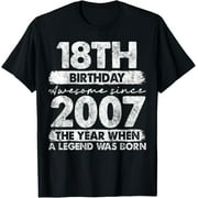 18 Year Old Gifts Vintage 2007 Limited Edition 18th Birthday T-Shirt