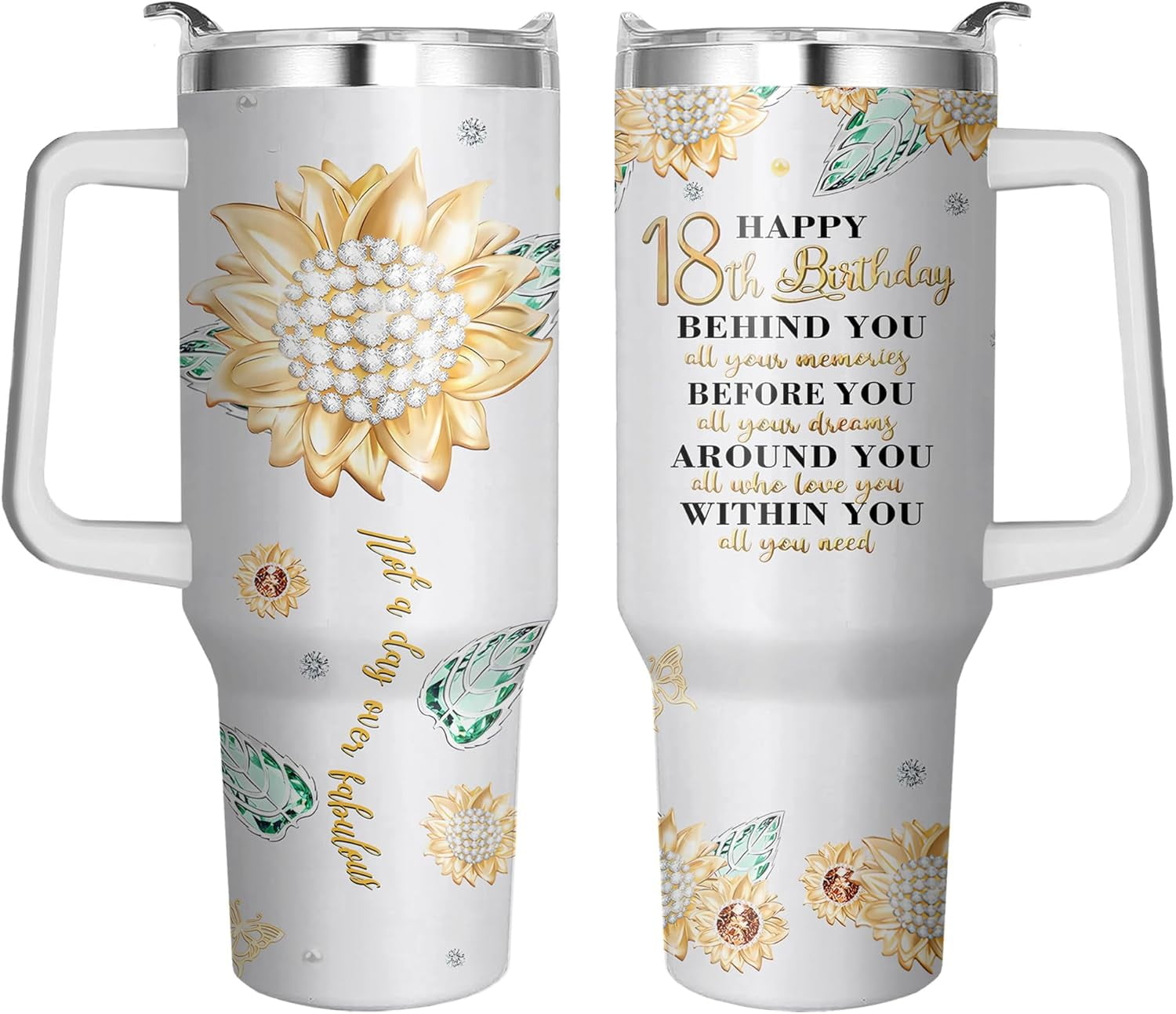 18 Year Old Girl Birthday Gifts Ideas for 40oz Tumbler with Handle ...