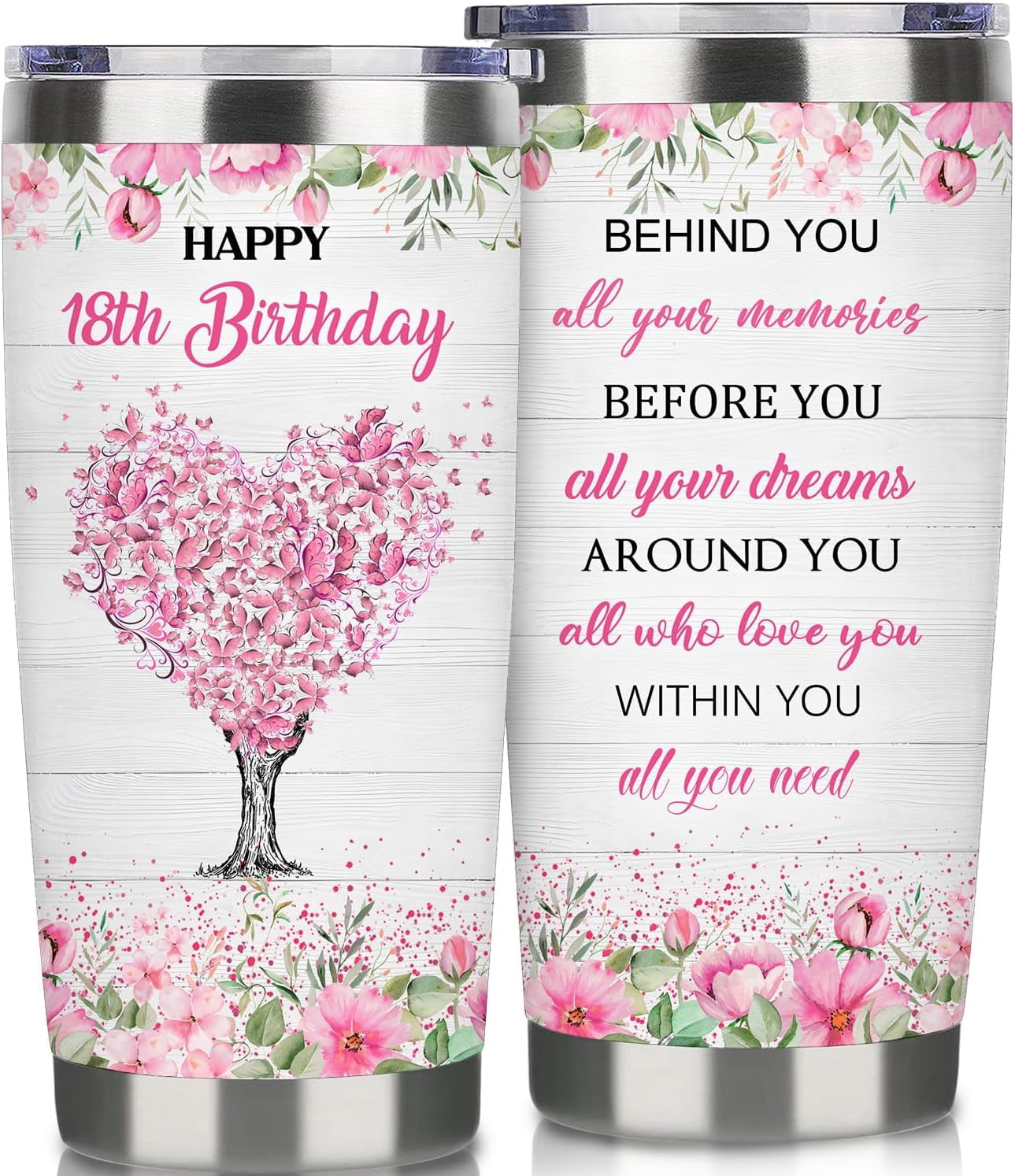 18 Year Old Girl Birthday Tumbler 20oz-18 Year Old Girl Gifts Ideas ...