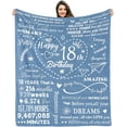 thumbnail image 1 of 18 Year Old Girl Gifts for Birthday, Best Gifts for Happy 18th Birthday Decorations, Gift Ideas for 18 Year Old Girls Throw Blanket 50 "X60, 1 of 5