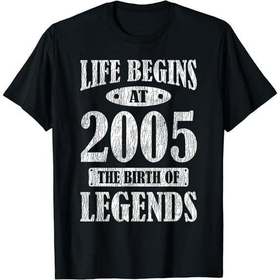 18 Years Old Bday 2005 The Birth Of Legends 18th Birthday T-Shirt