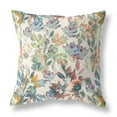 thumbnail image 1 of 18â€ Yellow Green Florals Indoor Outdoor Zippered Throw Pillow, 1 of 3
