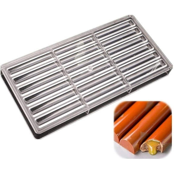18 cavities long sticks shape polycarbonate PC chocolate mold candy fondant ice cube mould baking moldes DIY bakeware supplies