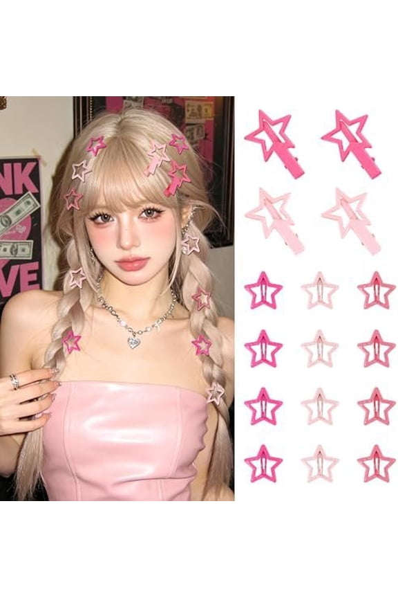 18 count  Hair Clips Y2K Style Non-Slip Snap Hair Barrettes  Sizes Hair Accessories  Metal Hair Clips for Daily Party