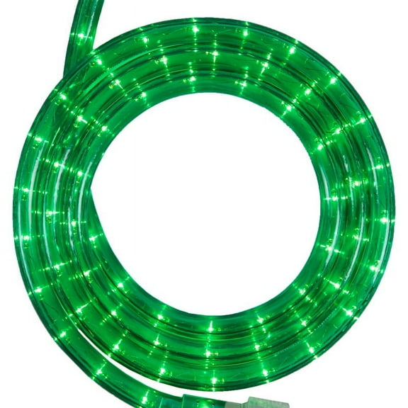 18 ft. Green Rope Light Kit, 216 Incandescent Lights, Ready-to-Install, Mounting Clips Included