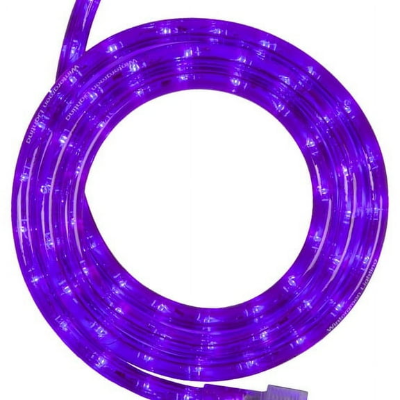 18 ft. LED Purple Rope Light Kit, 216 Halloween Lights, Ready-to-Install Connectable Indoor-Outdoor Tube Light, Mounting Clips Included