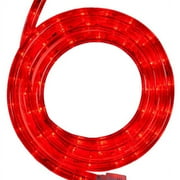 18 ft. LED Red Rope Light Kit, 216 Lights, Ready-to-Install Connectable Christmas Tube Light, Indoor-Outdoor Holiday Decorative Lighting, Mounting Clips Included