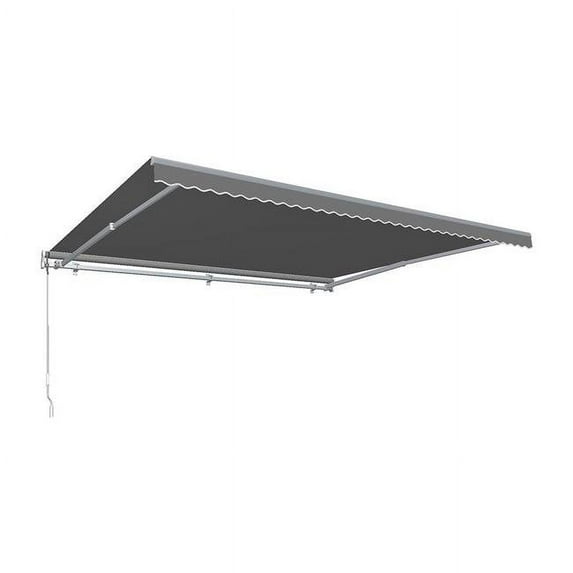 18 ft. Maui Right Motor & Remote Retractable Awning, Gray - 120 in.