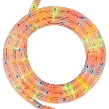 18 ft. Multi Color Rope Light Kit, 216 Incandescent Lights, Ready-to-Install, Mounting Clips Included