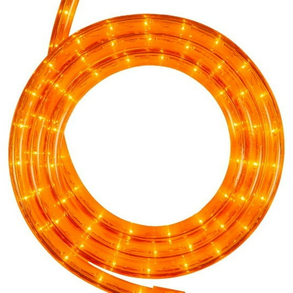 18 ft. Orange Rope Light Kit, 216 Incandescent Halloween Lights, Ready-to-Install, Mounting Clips Included