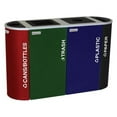 thumbnail image 1 of 18-gal recycling recptacle- square top and Cans-Bottles decal- Ruby Texture, 1 of 1