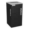 thumbnail image 1 of 18-gal recycling recptacle- square top and Plastic decal- Black Texture finish, 1 of 1