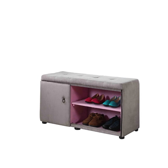 18" high storage bench with shoe compartment | Works well in small spaces for efficient storage | Ensures clutter-free living environment