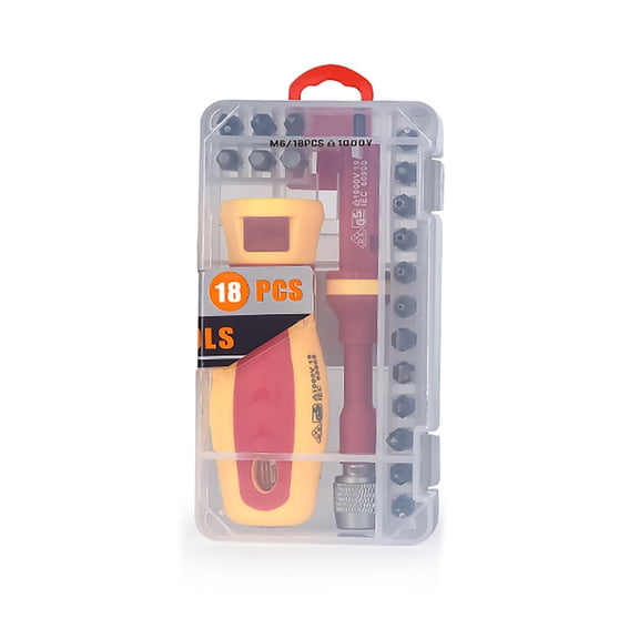18 in 1 Insulated Screwdriver Set Electrician Hand Tool Multifunctional Electrician Slotted Bits Screwdriver