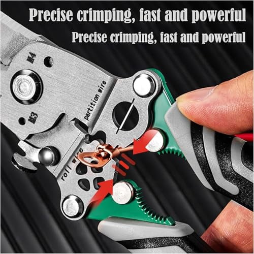 18-in-1 Foldable Wire Stripper & Crimper – Professional Multi-Tool For Electricians & DIY Projects (2-Pack, Gray)
