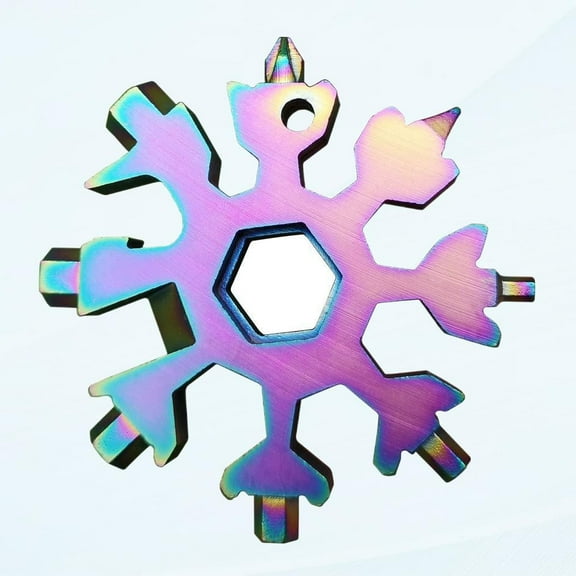 18-in-1 Snowflake Multi-Tool Screwdriver, Stainless Steel 18-1 Multi-Tool Snow Tool (Multicolor)
