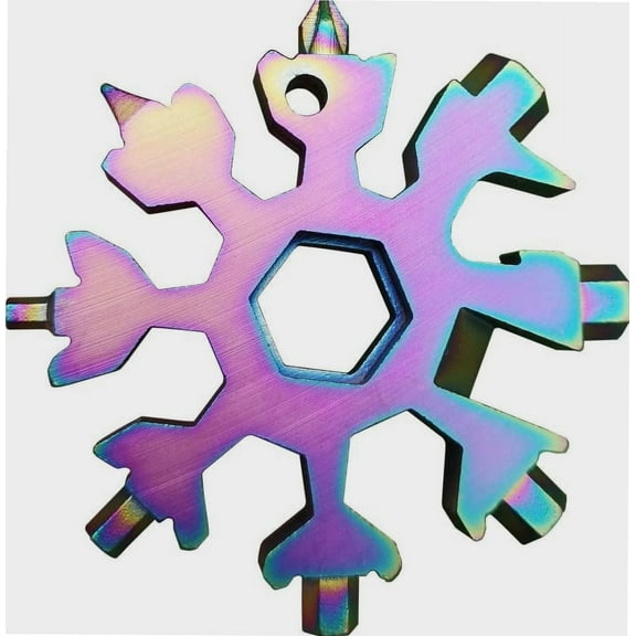 18-in-1 Snowflake Multi-Tool Screwdriver, Stainless Steel 18-1 Multitool Snow Tool (Multicolor)
