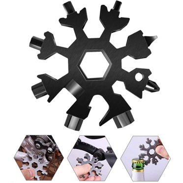 Snowflake Multi Tool 18-in-1,Stainless Steel Snowflake Bottle Opener With Keychain/Flat Phillips...