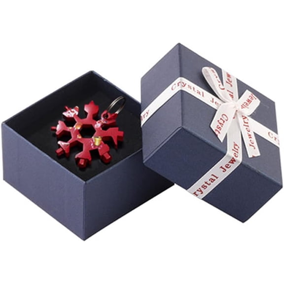 18-in-1 Snowflake Multi-Tool,Stainless Steel Snowflakes Multi-Tool Snowflake Tool Card Multifunctional Snowflake Screwdriver Tool Durable and Portable to Take (Red with gift box)