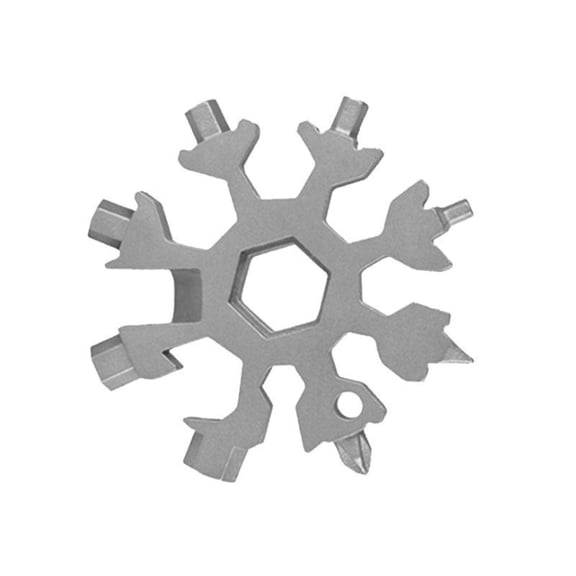 18-in-1 Stainless Steel Snowflakes Multi-tool Herramienta 18 En 1 Multifunctional Tool Copo De Nieve Llave Multiusos