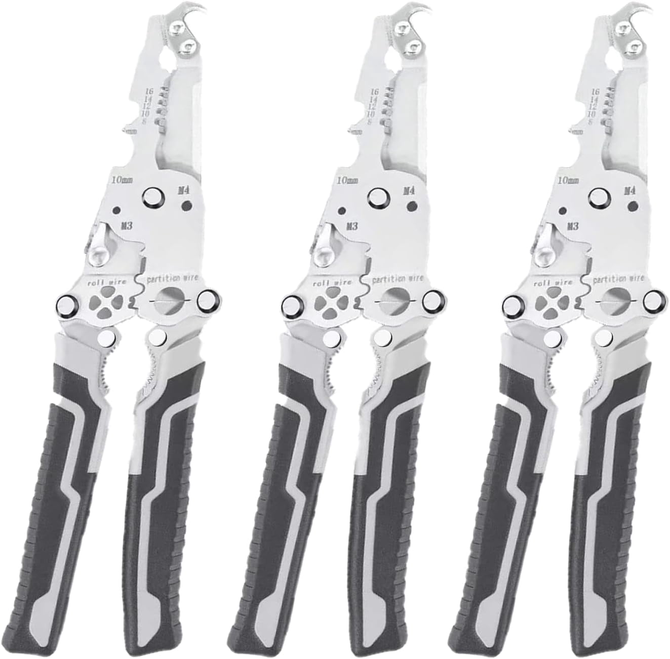 18 in 1 wire stripper，18 in 1 wire stripper foldable，for Cutting and Pulling Wires Cable Scissors (3PCS)