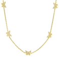 thumbnail image 1 of 18 in. 14K Gold Over Silver Cubic Zirconia Butterfly Station Necklace, 1 of 1