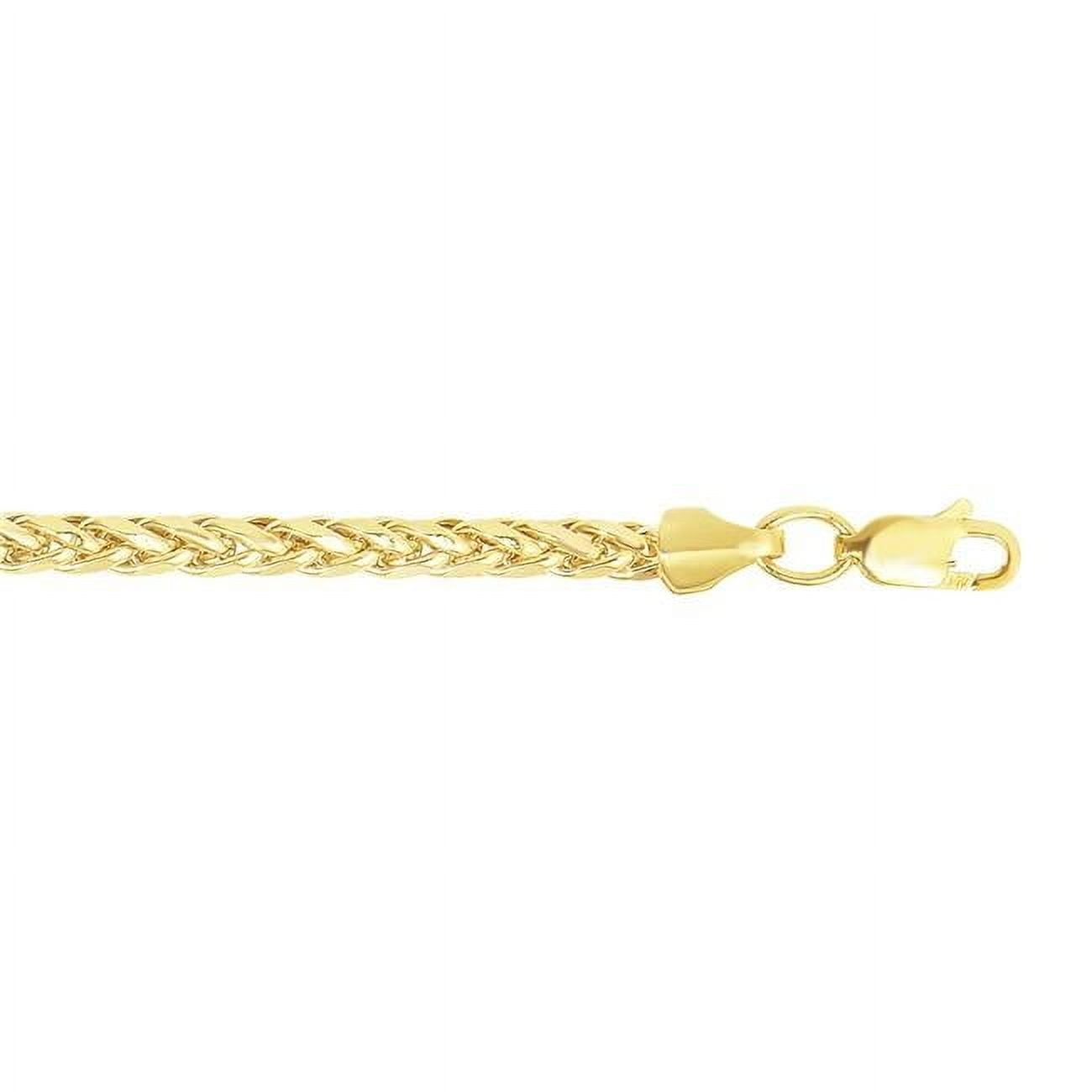 14k Yellow Gold Diamond Cut Round Wheat Chain 1.0mm main image 0