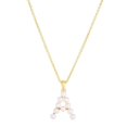 thumbnail image 1 of 18 in. 14K Yellow Gold Initial A Pendant Chain Necklace, 1 of 1