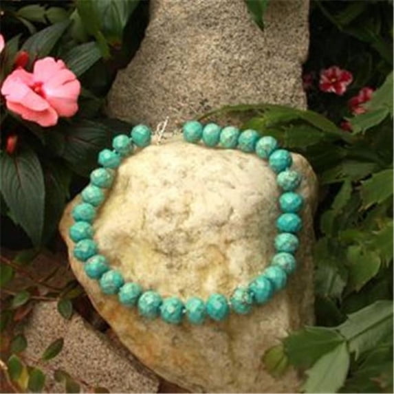 18 in. 18 x 13mm Rondell Turquoise Necklace