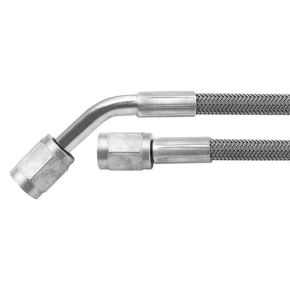 18 in. -3 AN No. 3 45 deg Straight Braided Brake Line