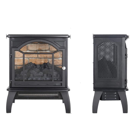 18 in. 3D Freestanding Infrared Electric Stove with Remote Control