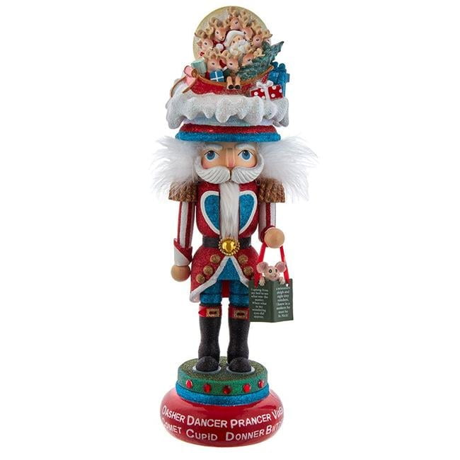 18-Inch Multicolored Christmas Nutcracker with Glittered Hat