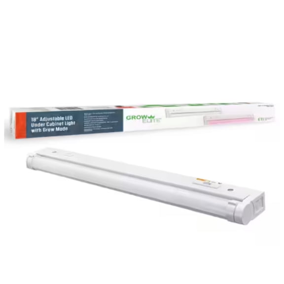 18 in. 9-Watt LED Under Cabinet Light Grow Light Adjustable Beam Angle 3 Color Options and Grow Mode Indoor Gardening