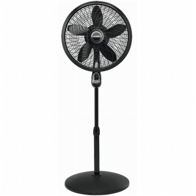 Black Adjustable Height Remote Controlled Oscillating Pedestal Fan