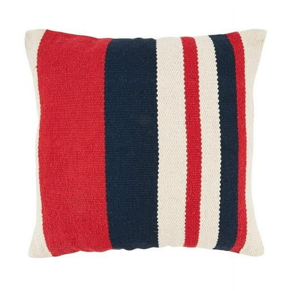 18 in. American Dream Stripe Down Filled Throw Pillow, Multi Color