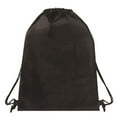 thumbnail image 1 of 18 in. Basic Drawstring Backpack, Black - Case of 50, 1 of 1