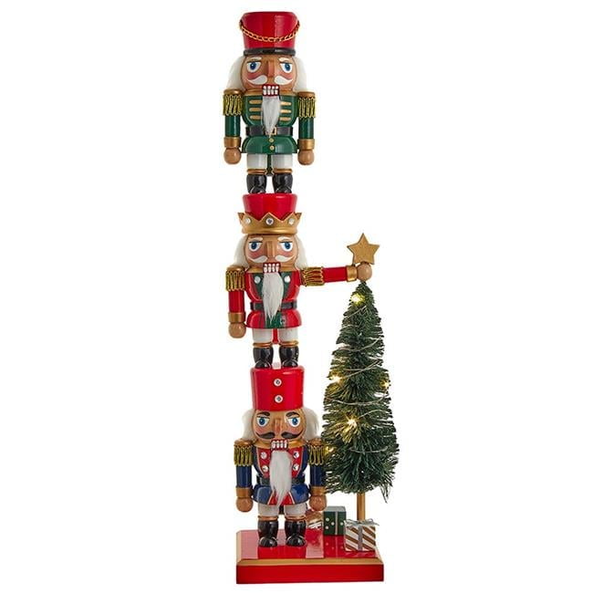18-Inch Battery Operated Nutcracker with Light Up Tree