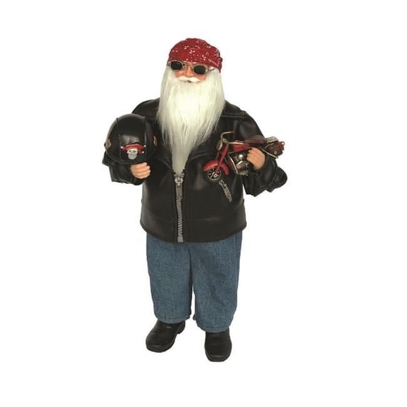 18 in. Biker Claus
