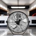 thumbnail image 1 of 18 in. Black Industrial Wall Mount Fan 3-Speed Indoor/OutdoorCommercial Ventilation Metal High Velocity Fan, 1 of 9