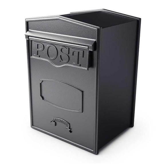 18 in. Bloomsbury Rear Retrieval Mailbox - Black Color